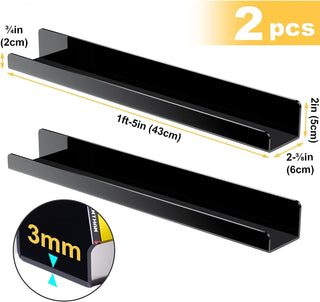 Transparent Magnetic Wall-mounted Punching-free Acrylic Bookcase