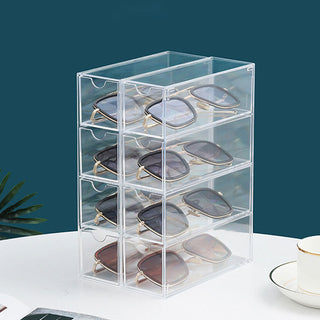 Acrylic Stackable Four-drawer Glasses Storage Box