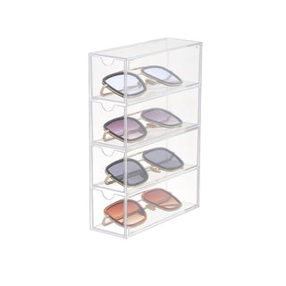 Acrylic Stackable Four-drawer Glasses Storage Box