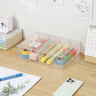 Acrylic Stackable Four-drawer Glasses Storage Box